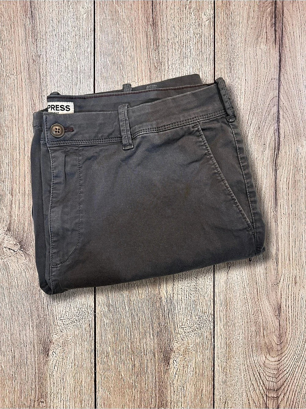 Men's Express Gray Chino Shorts